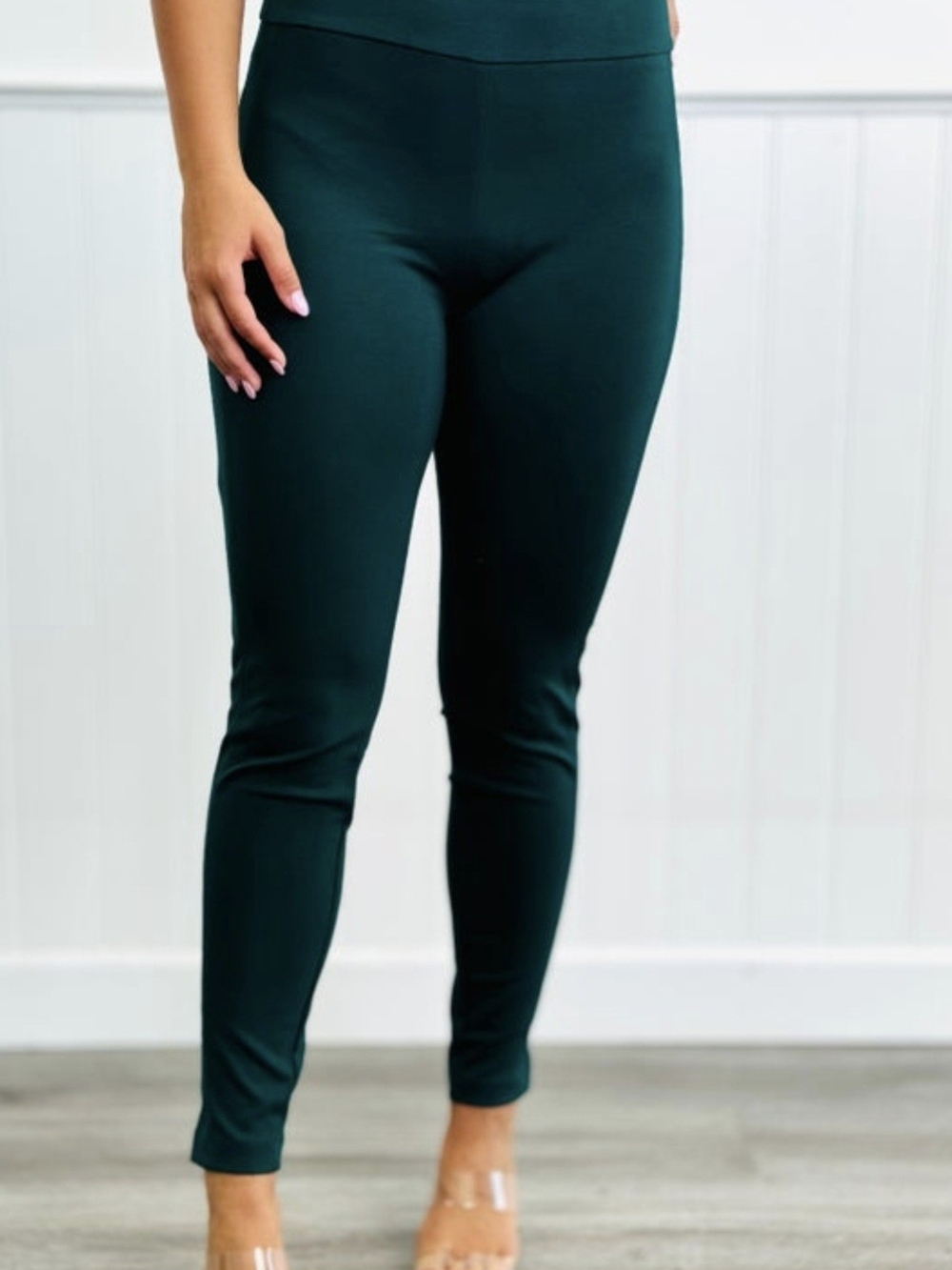 Dear Scarlett High-Rise Hunter Green Women's Magic Skinny Pants Size XL